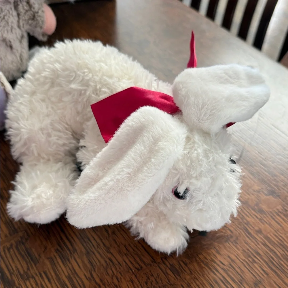 5 stuffed animal bunnies